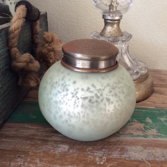 CAPRI BLUE Mercury Glass HIBISCUS TEAKWOOD Candle - Picture 10 of 13